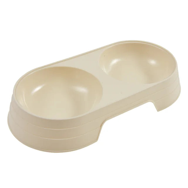 Pet Bowl Plastic Cat and Dog Double Bowl Pet Supplies - Paw Care USA