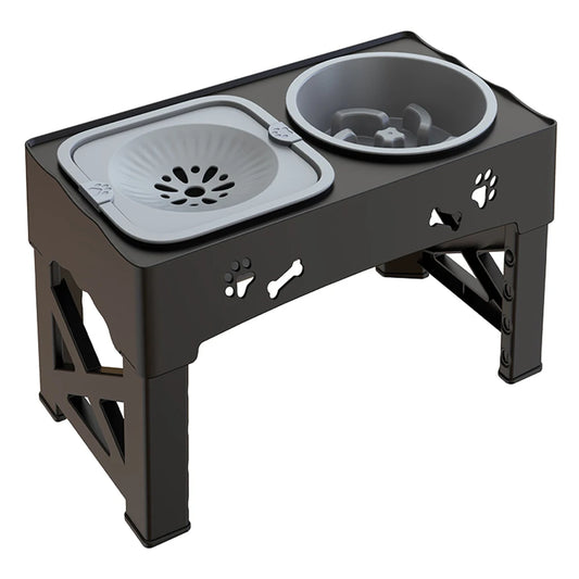 3-in-1 Adjustable Pet Feeder –Slow Feed & Foldable Bowl Adjustable Height Suitable For Pets Of Different Heights - Paw Care USA