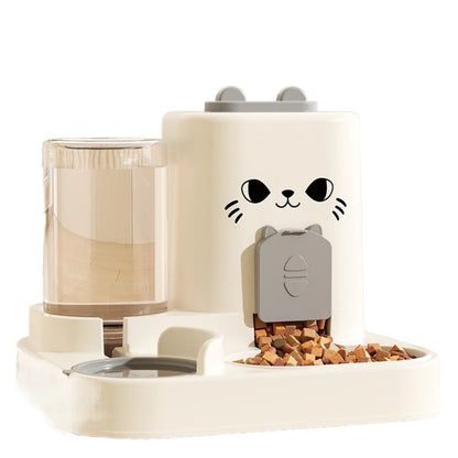 2in 1 Automatic Cat Feeder & Water Fountain  Large Capacity, Leakproof, Detachable Design - Paw Care USA