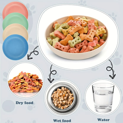 4pcs Non-Slip Cat Bowls – Wide Shallow Food & Water Dishes for Kittens & Small Cats - Paw Care USA