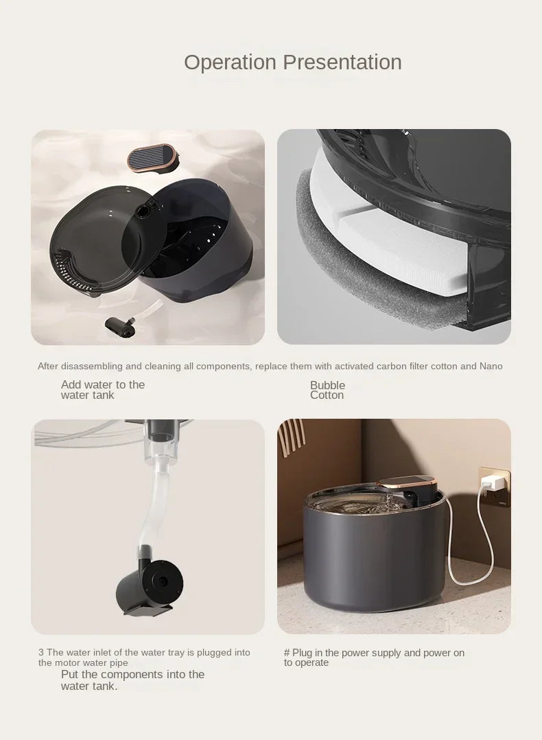 3L Ultra Silent Pet Water Fountain – LED Light, USB Powered, Automatic Drinking Dispenser for Cats & Dogs - Paw Care USA