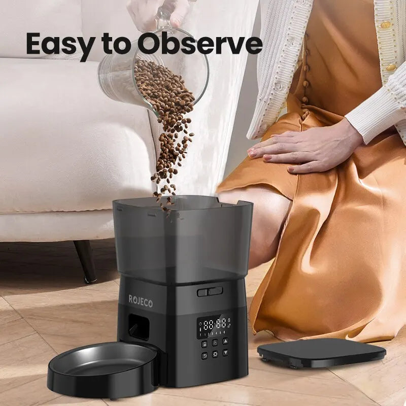 Automatic Cats Dog Pet Feeder Button Version Auto Food Dispenser Smart Control - Paw Care USA