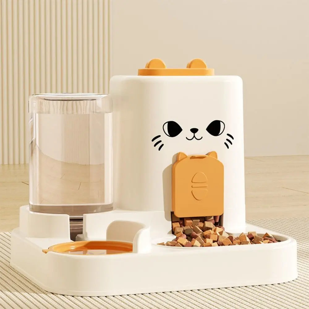 2in 1 Automatic Cat Feeder & Water Fountain  Large Capacity, Leakproof, Detachable Design - Paw Care USA