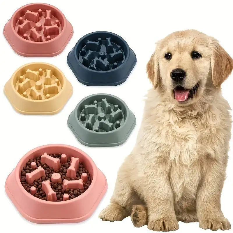 Anti-Choking Slow Feeder Dog Bowl Non-Slip Puzzle Dish for Small & Medium Dogs - Paw Care USA