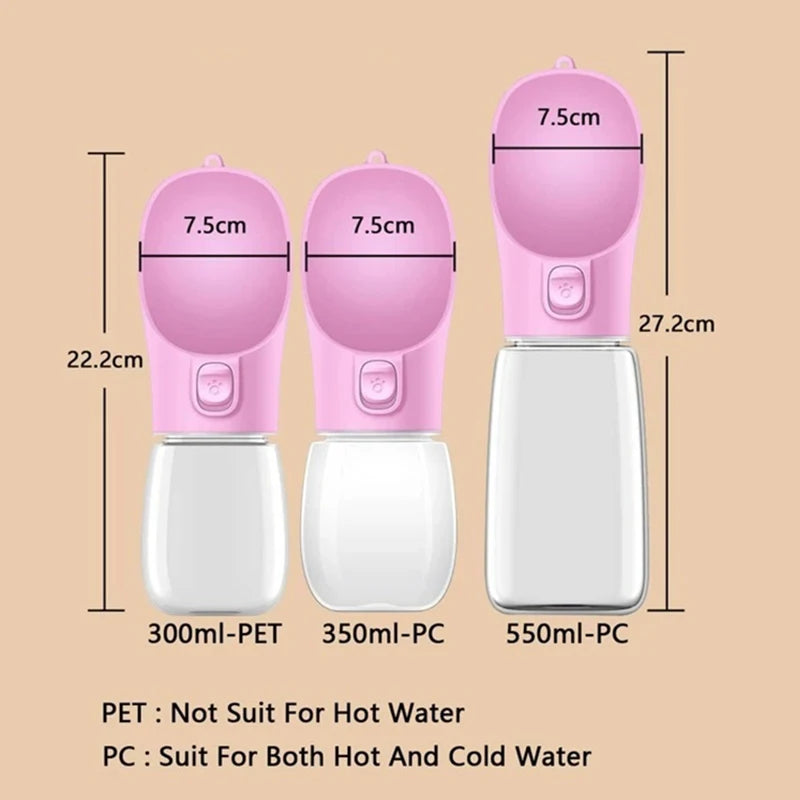 Portable Dog & Cat Water Bottle For Small Large Dogs Cat Outdoor Leakproof Walking Drinking Bowls Pet Supplies - Paw Care USA