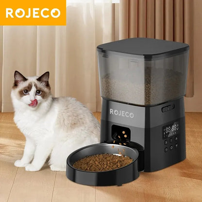 Automatic Cats Dog Pet Feeder Button Version Auto Food Dispenser Smart Control - Paw Care USA