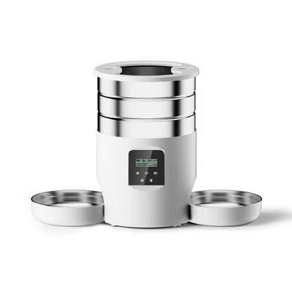 Smart WiFi Automatic Pet Feeder 4.5L Food Dispenser with Dual Stainless Steel Bowls - Paw Care USA