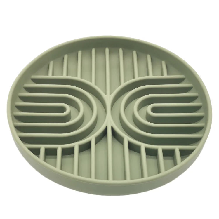 Anti-Slip Slow Feeder Bowl – Anti-Knockover Silicone Food Plate for Cats & Puppies - Paw Care USA