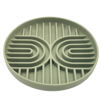 Anti-Slip Slow Feeder Bowl – Anti-Knockover Silicone Food Plate for Cats & Puppies - Paw Care USA