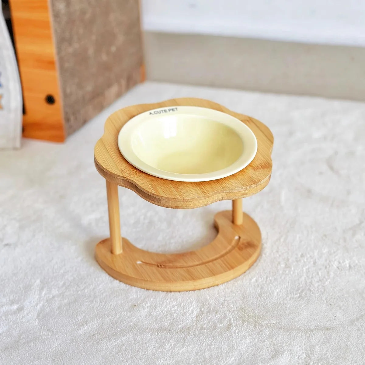 Ceramic Elevated Cat Bowl Anti-Spill & Neck Protection - Paw Care USA