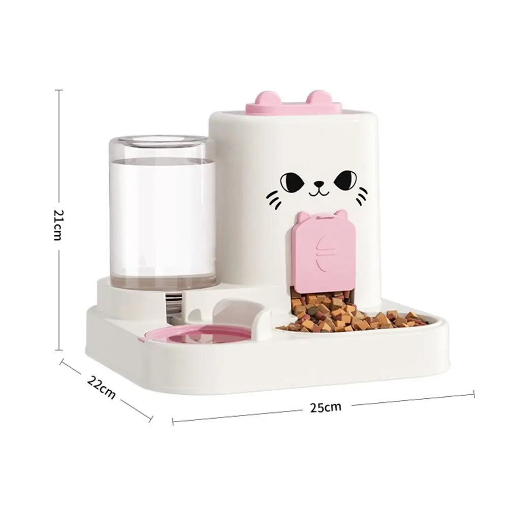 2in 1 Automatic Cat Feeder & Water Fountain  Large Capacity, Leakproof, Detachable Design - Paw Care USA