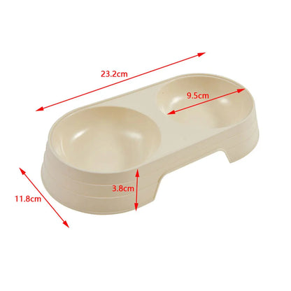 Pet Bowl Plastic Cat and Dog Double Bowl Pet Supplies - Paw Care USA