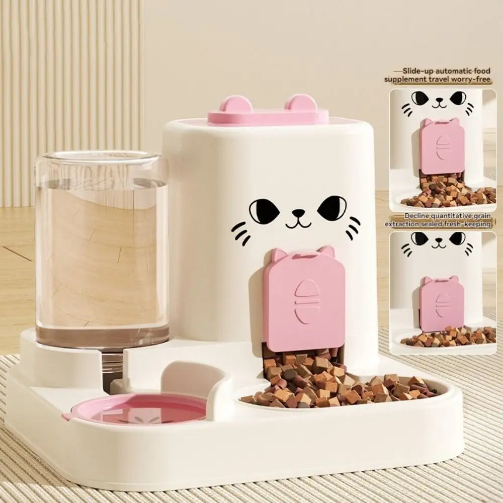 2in 1 Automatic Cat Feeder & Water Fountain  Large Capacity, Leakproof, Detachable Design - Paw Care USA