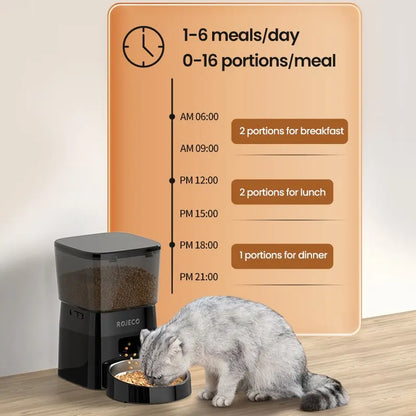 Automatic Cats Dog Pet Feeder Button Version Auto Food Dispenser Smart Control - Paw Care USA