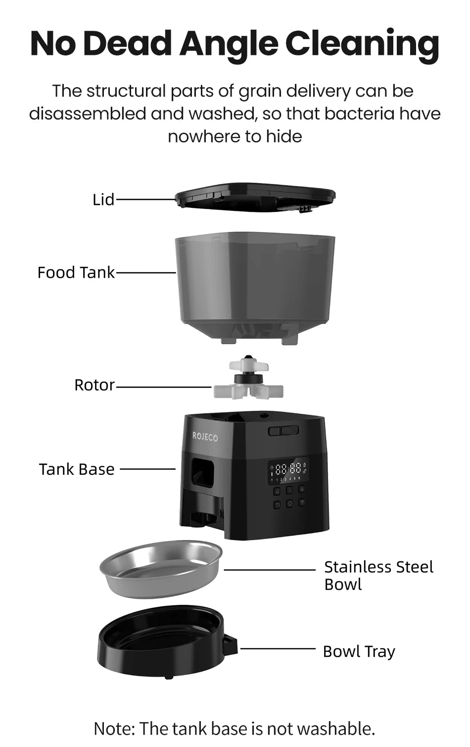 Automatic Cats Dog Pet Feeder Button Version Auto Food Dispenser Smart Control - Paw Care USA