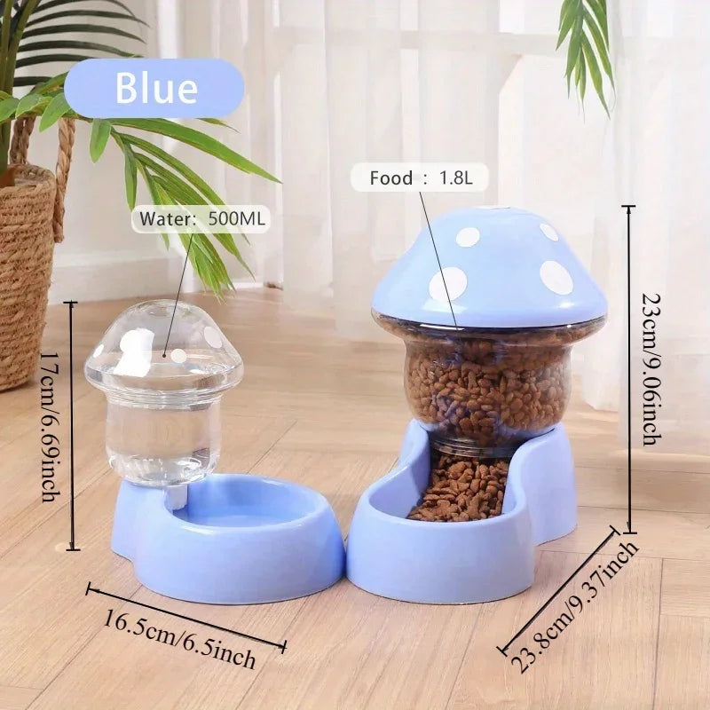Cat Pet Automatic Feeder Water Dispenser Food Container Pet Bowl Water Storage Device Supply - Paw Care USA