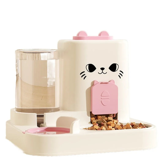 2in 1 Automatic Cat Feeder & Water Fountain  Large Capacity, Leakproof, Detachable Design - Paw Care USA