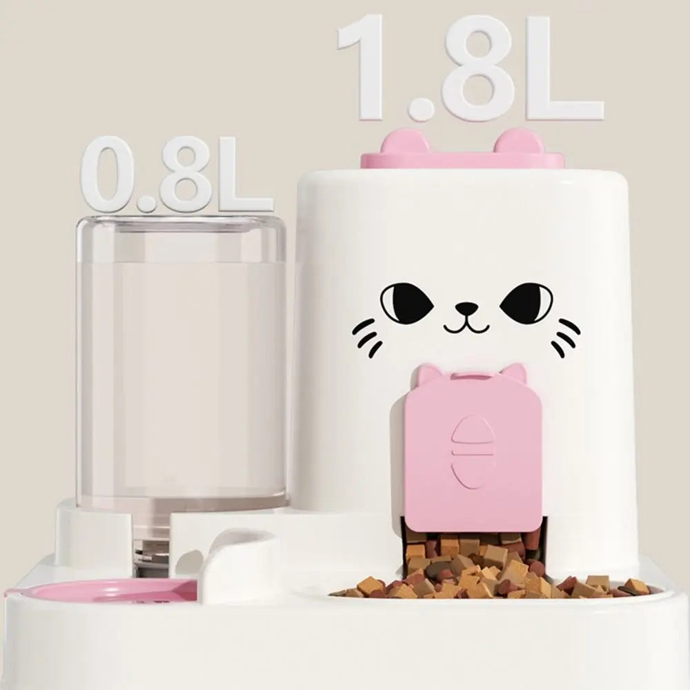 2in 1 Automatic Cat Feeder & Water Fountain  Large Capacity, Leakproof, Detachable Design - Paw Care USA