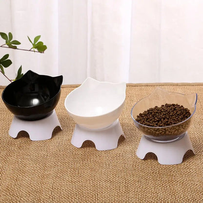 Tilted Cat Bowl Elevated Anti-Choking Feeder with Neck Support - Paw Care USA