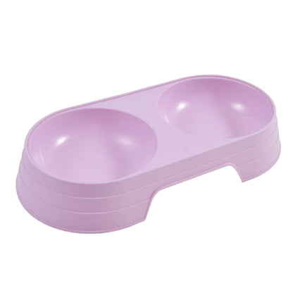 Pet Bowl Plastic Cat and Dog Double Bowl Pet Supplies - Paw Care USA