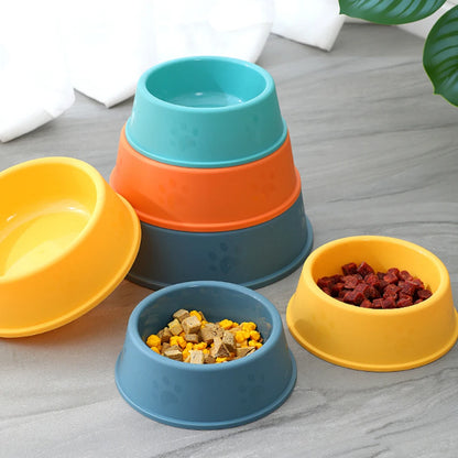 Premium Pet Feeding Bowl Solid Color, Easy to Clean Food & Water Dish for Cats & Puppies - Paw Care USA
