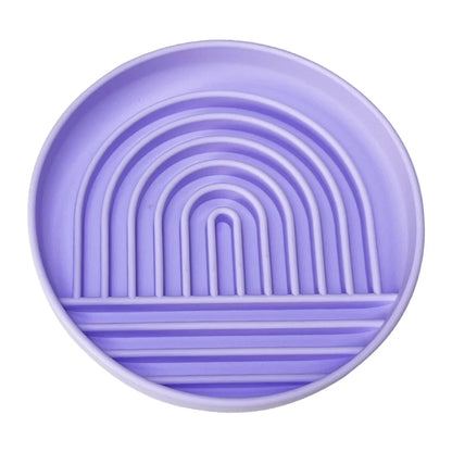 Anti-Slip Slow Feeder Bowl – Anti-Knockover Silicone Food Plate for Cats & Puppies - Paw Care USA