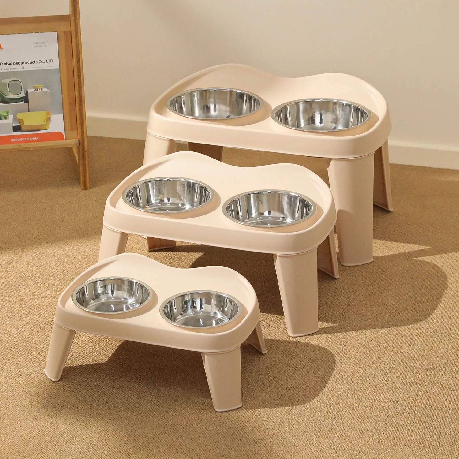 Elevated Pet Bowl Set – Anti-Slip, Splash-Proof & Easy to Clean - Paw Care USA