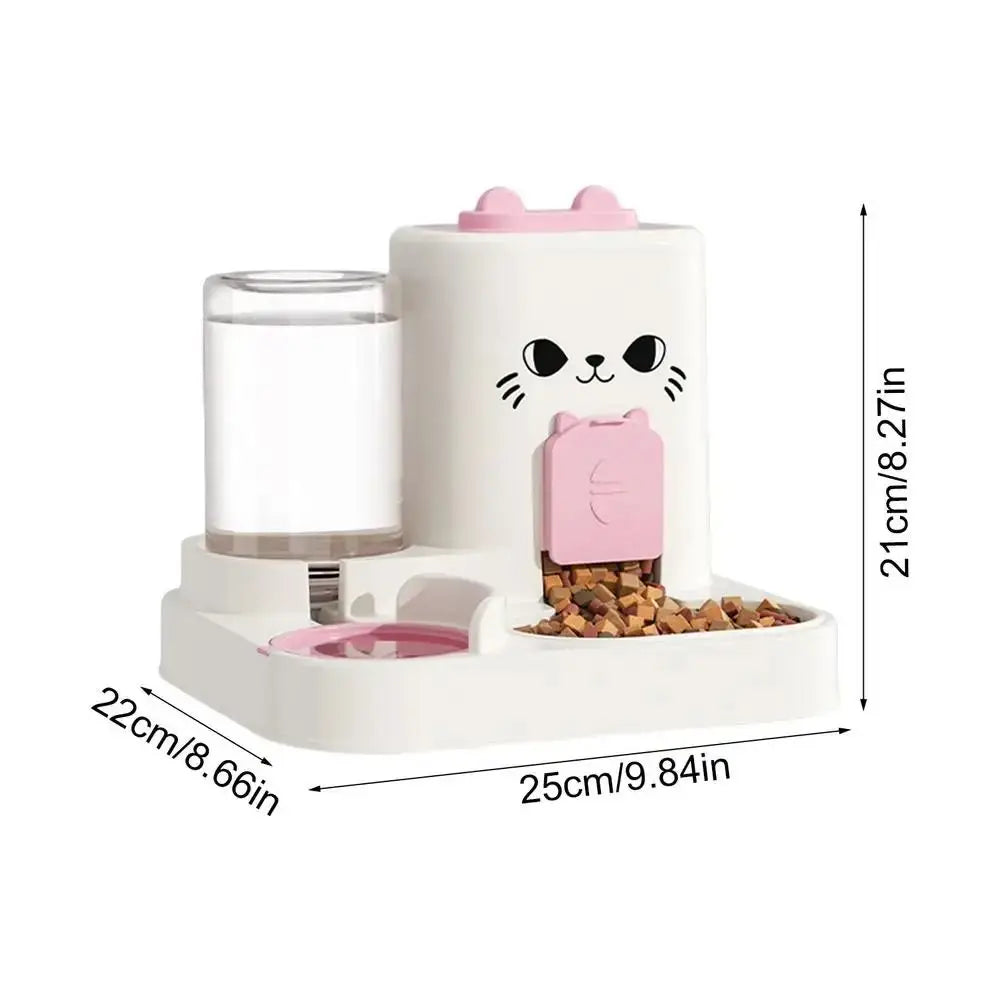2in 1 Automatic Cat Feeder & Water Fountain  Large Capacity, Leakproof, Detachable Design - Paw Care USA