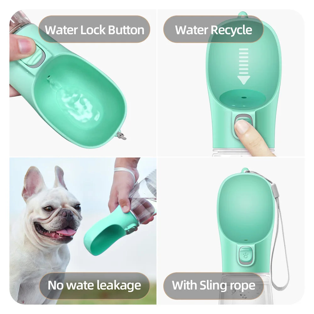 Portable Dog & Cat Water Bottle For Small Large Dogs Cat Outdoor Leakproof Walking Drinking Bowls Pet Supplies - Paw Care USA