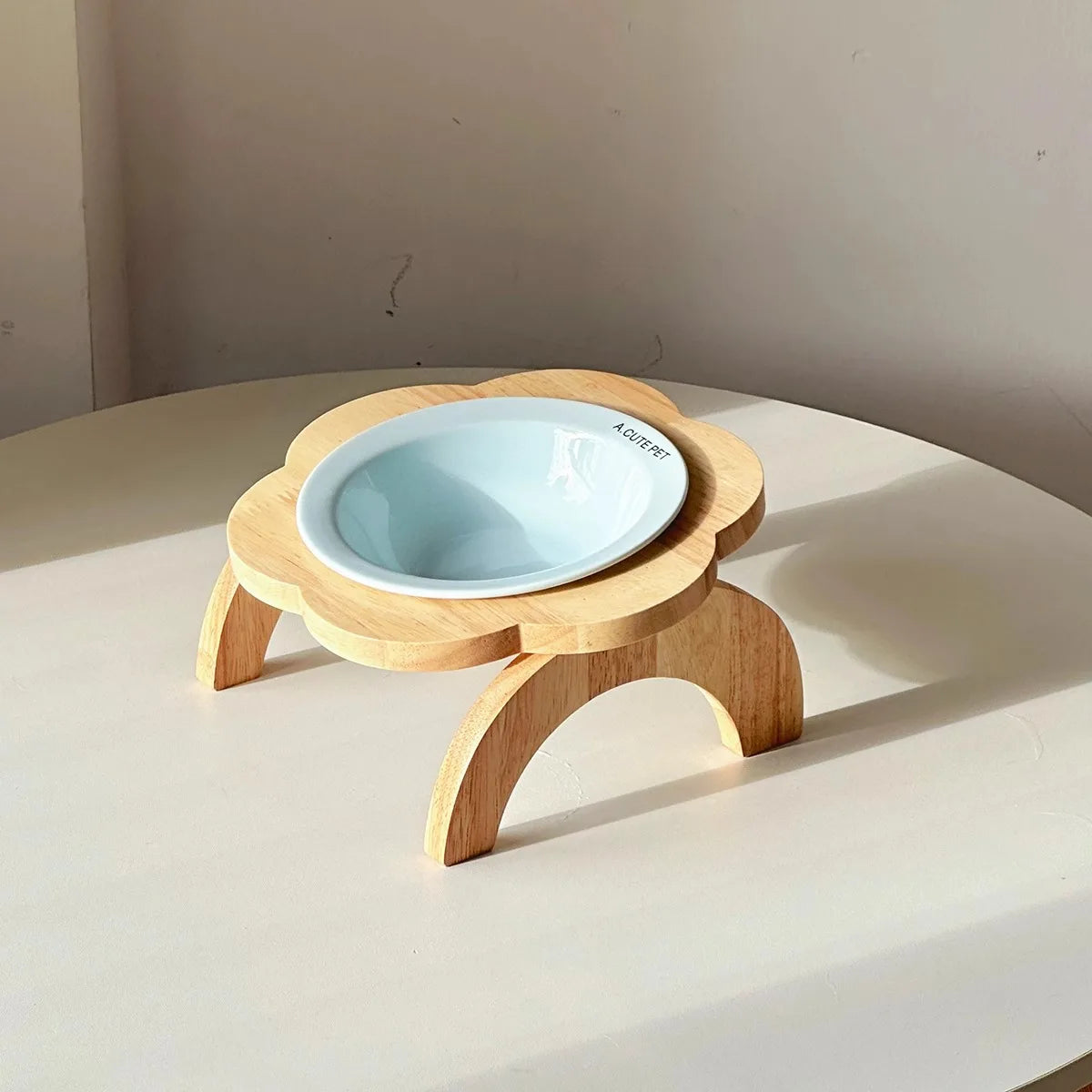 Ceramic Elevated Cat Bowl Anti-Spill & Neck Protection - Paw Care USA