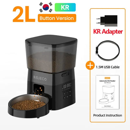 Automatic Cats Dog Pet Feeder Button Version Auto Food Dispenser Smart Control - Paw Care USA