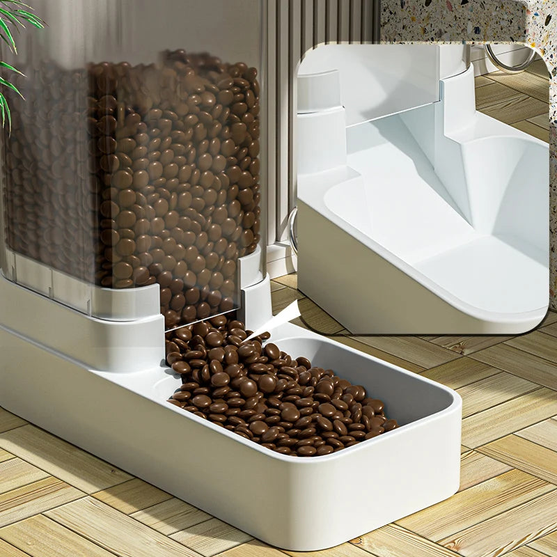 Automatic Pet Feeder & Water Dispenser Transparent Food Storage for Cats & Dogs - Paw Care USA