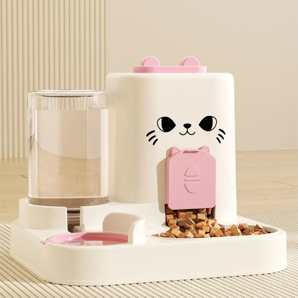 2in 1 Automatic Cat Feeder & Water Fountain  Large Capacity, Leakproof, Detachable Design - Paw Care USA