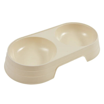 Pet Bowl Plastic Cat and Dog Double Bowl Pet Supplies - Paw Care USA