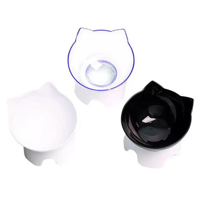 Tilted Cat Bowl Elevated Anti-Choking Feeder with Neck Support - Paw Care USA