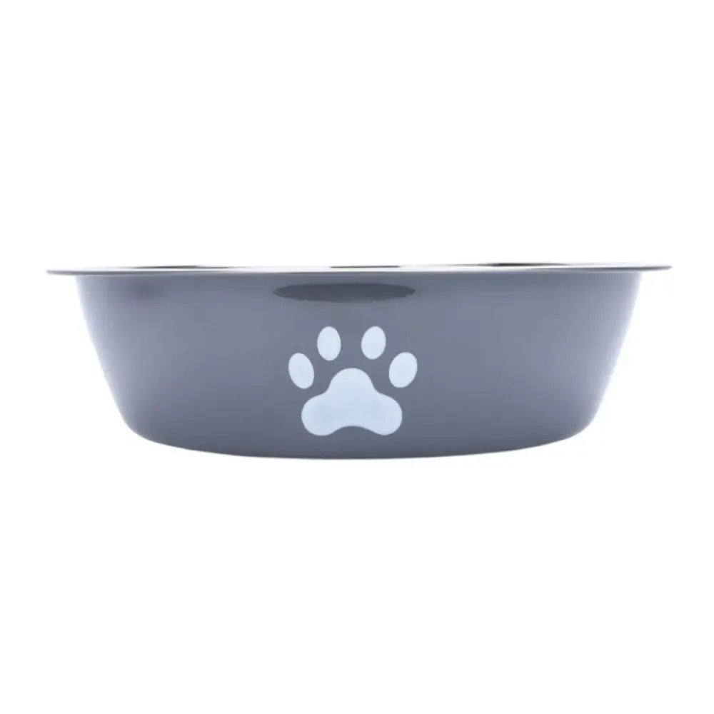 Large Stainless Steel Non-Slip Dog Bowl Pet Feeder with Cute Paw Design for Cats & Dogs - Paw Care USA