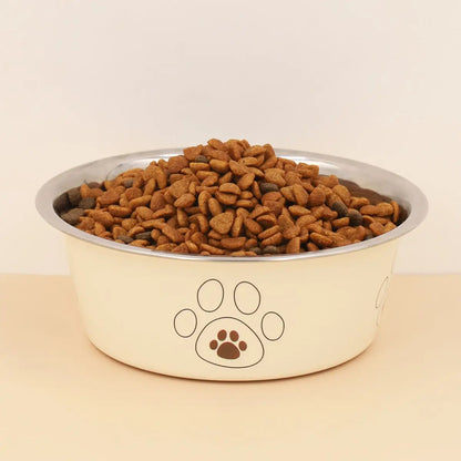 Stainless Steel Pet Bowl – Easy to Clean Food & Water Dish for Cats & Dog - Paw Care USA