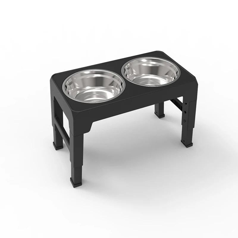 Adjustable Elevated Dog Feeder Double Stainless Steel Bowls for All Sizes - Paw Care USA