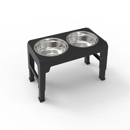 Adjustable Elevated Dog Feeder Double Stainless Steel Bowls for All Sizes - Paw Care USA