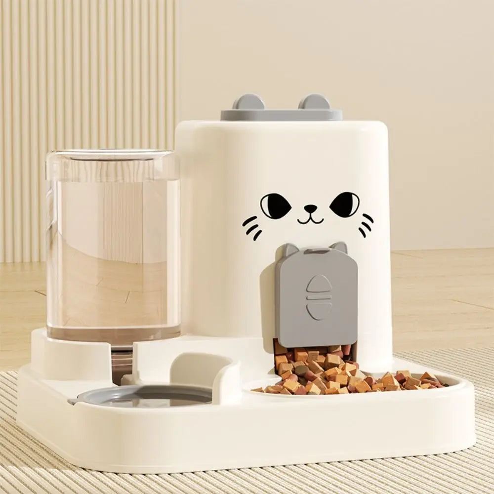 2in 1 Automatic Cat Feeder & Water Fountain  Large Capacity, Leakproof, Detachable Design - Paw Care USA