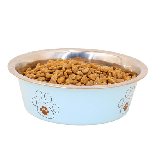 Durable Stainless Steel Pet Bowl – Cute Anti-Skid Design for Cats & Dogs - Paw Care USA
