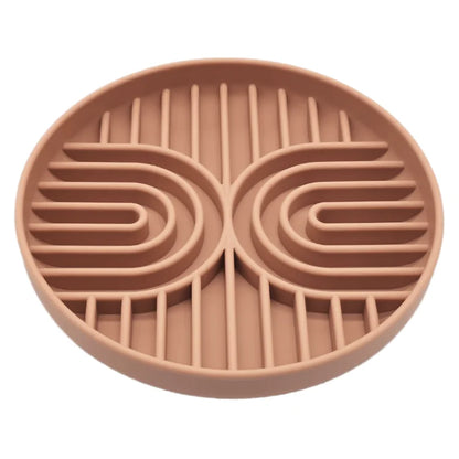 Anti-Slip Slow Feeder Bowl – Anti-Knockover Silicone Food Plate for Cats & Puppies - Paw Care USA