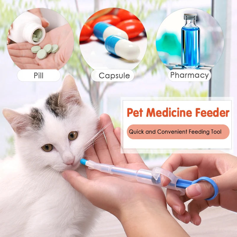 Reusable Silicone Pet Medicine Feeder – Easy & Safe Tablet and Liquid Dispenser for Cats & Dogs - Paw Care USA