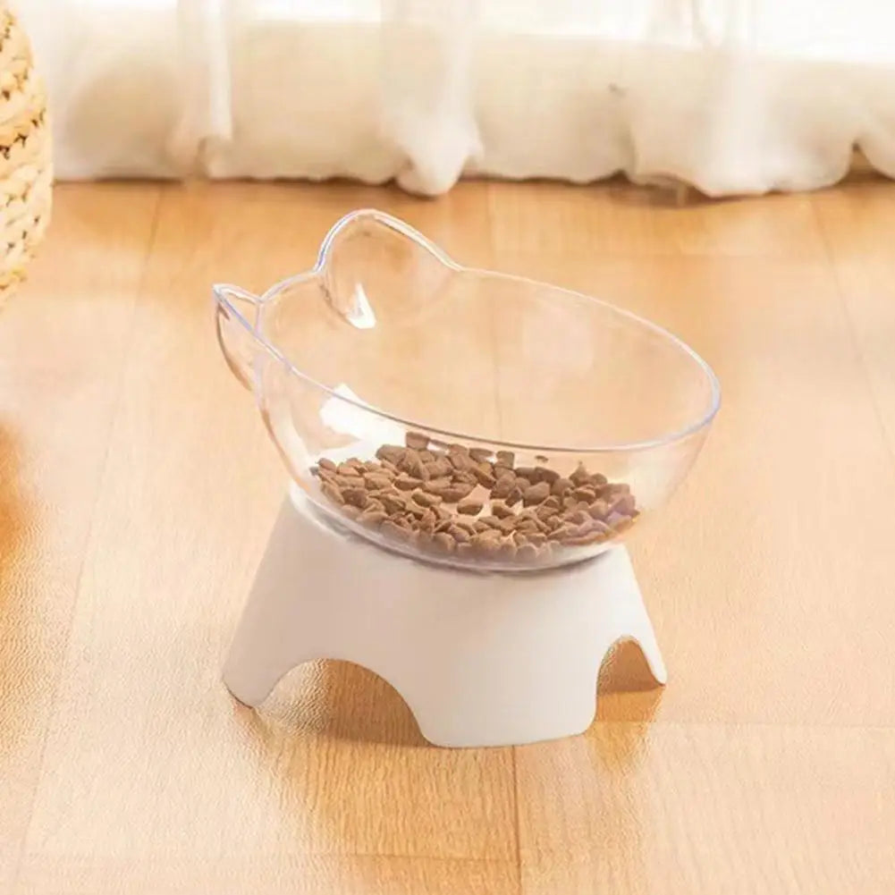 Tilted Cat Bowl Elevated Anti-Choking Feeder with Neck Support - Paw Care USA