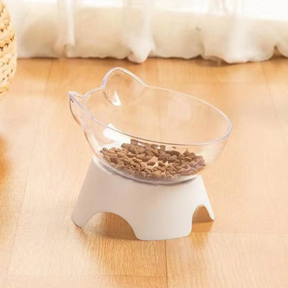 Tilted Cat Bowl Elevated Anti-Choking Feeder with Neck Support - Paw Care USA