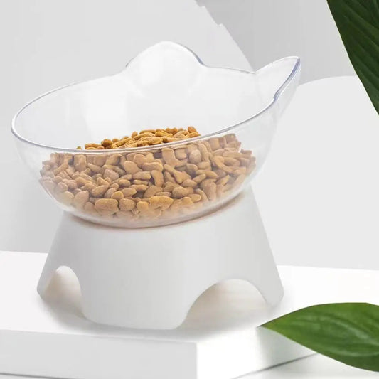Tilted Cat Bowl Elevated Anti-Choking Feeder with Neck Support - Paw Care USA