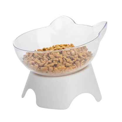Tilted Cat Bowl Elevated Anti-Choking Feeder with Neck Support - Paw Care USA