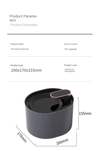 3L Ultra Silent Pet Water Fountain – LED Light, USB Powered, Automatic Drinking Dispenser for Cats & Dogs - Paw Care USA