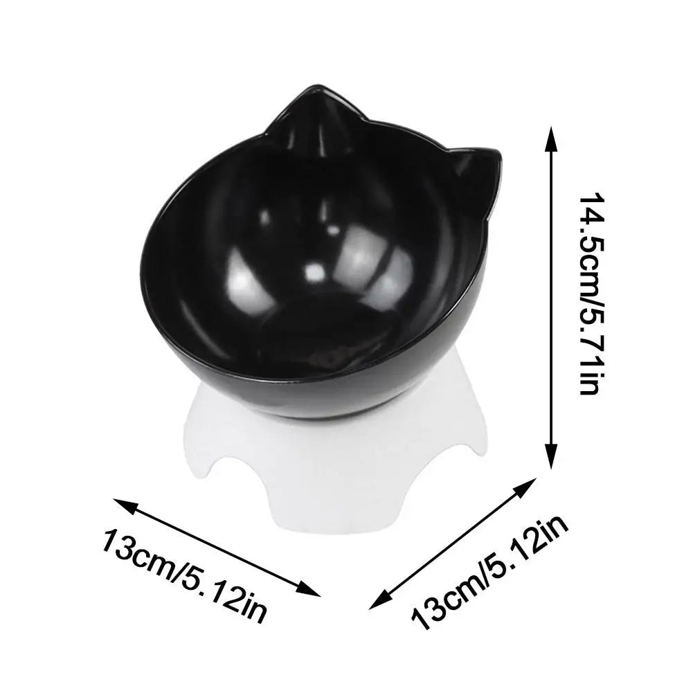 Tilted Cat Bowl Elevated Anti-Choking Feeder with Neck Support - Paw Care USA