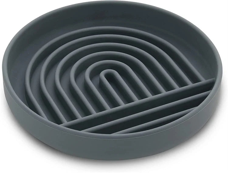 Anti-Slip Slow Feeder Bowl – Anti-Knockover Silicone Food Plate for Cats & Puppies - Paw Care USA